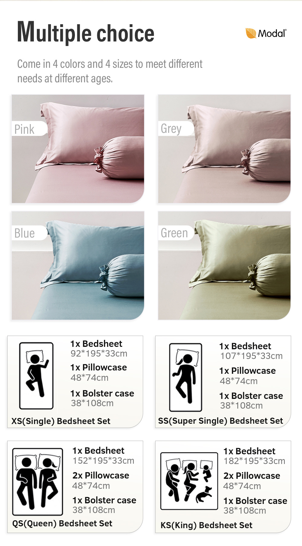 Modal High-end Fitted Bedsheet Set-8